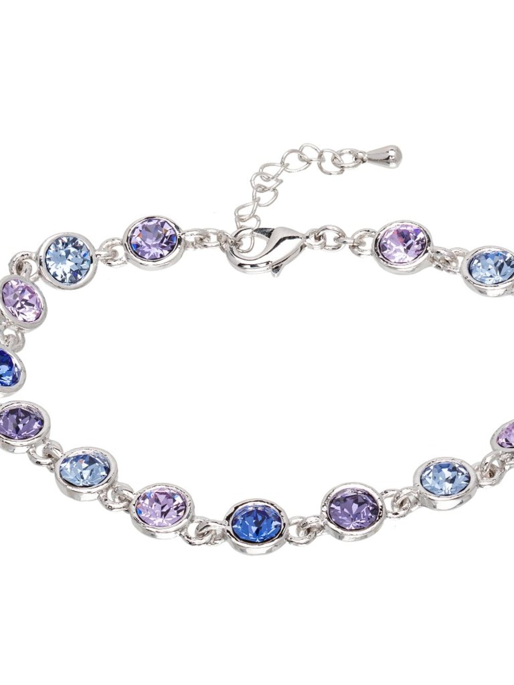 NWT Blue Purple Bracelet Made with Swarovski Crystals